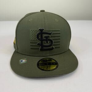 NWT St. Louis Cardinals Baseball Cap Military Flag Logo Official MLB Merch 7 3/4